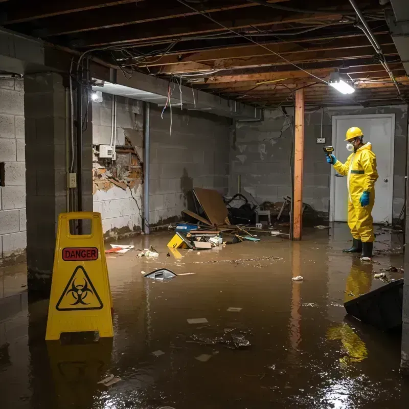 Flooded Basement Electrical Hazard in Nescopeck, PA Property